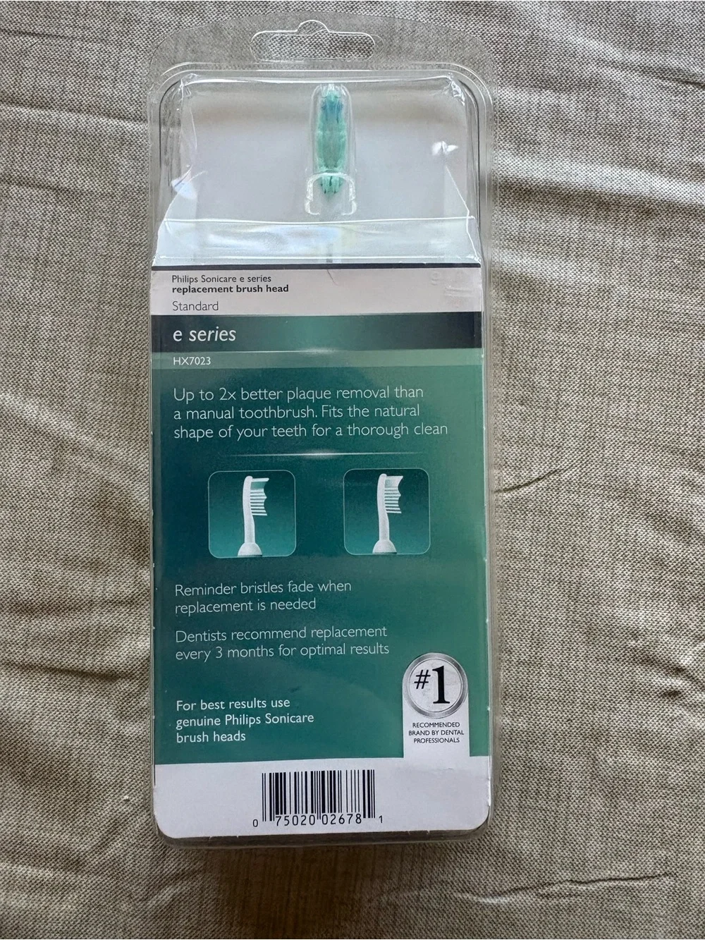 Philips Sonicare Brush 3 pack e-Series Standard sonic toothbrush heads - Picture 2 of 4